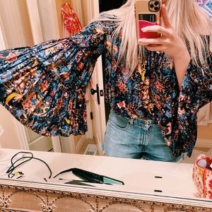 FREE PEOPLE off the shoulder bell sleeve top